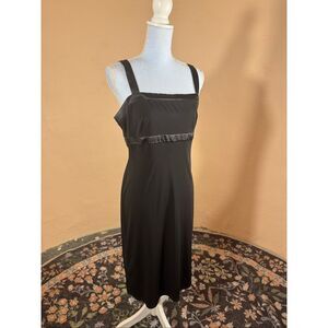 Studio Y Black Satin Trim Dress